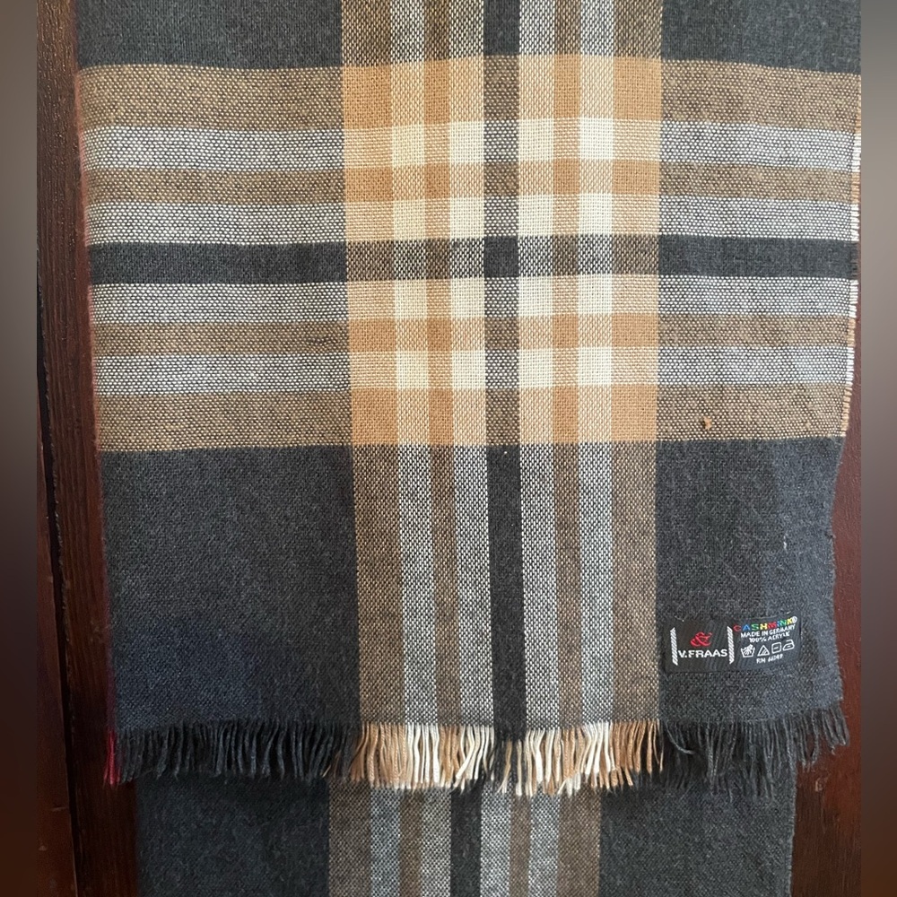 V. Fraas Cashmink Plaid Scarf